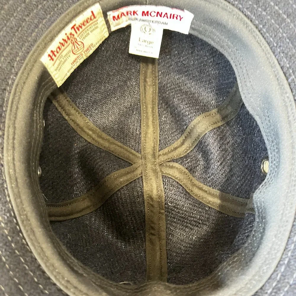 Blue Wool Bucket Hat - Harris Tweed x Mark McNairy - Picture 8 of 10